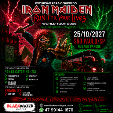 EXCURSÃO IRON MAIDEN - 25/10/2026