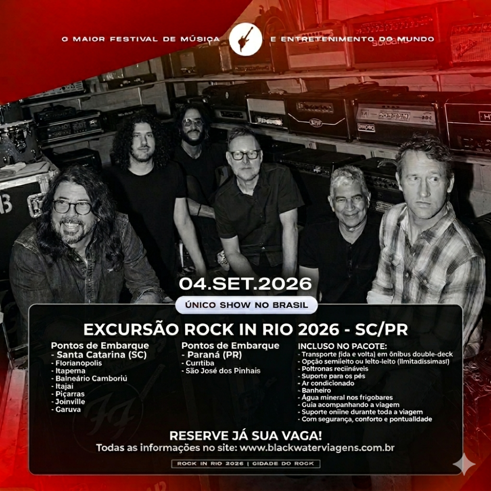 Excursão Rock In Rio - Foo Fighters - 04/09/2026