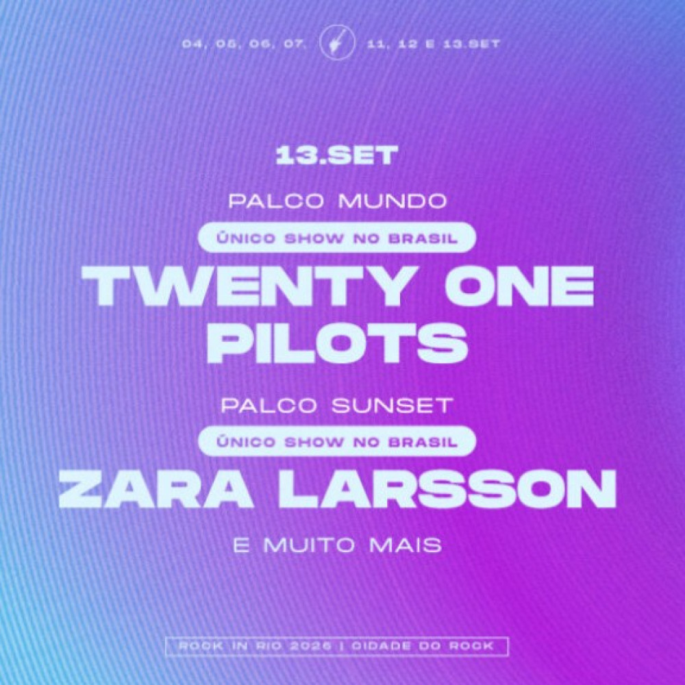 Excursão Rock In Rio - Twenty One Pilots - 13/09/2026