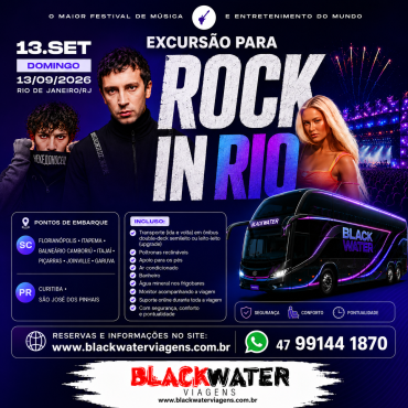 EXCURSÃO ROCK IN RIO - TWENTY ONE PILOTS - 13/09/2026