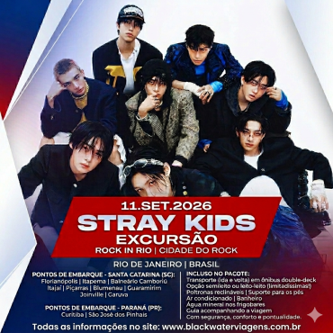 EXCURSÃO ROCK IN RIO - STRAY KIDS - 11/09/2026