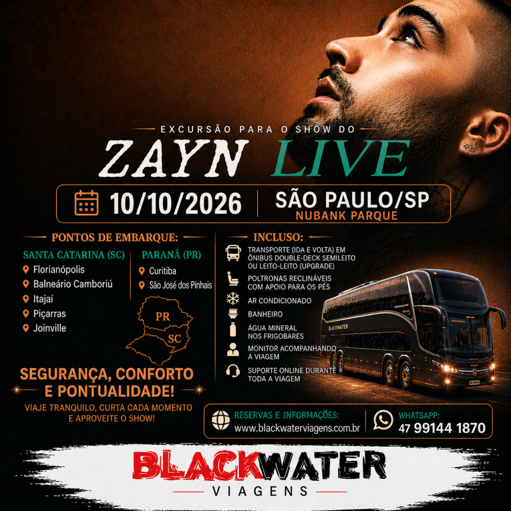 Excursão Zayn - 10/10/2026