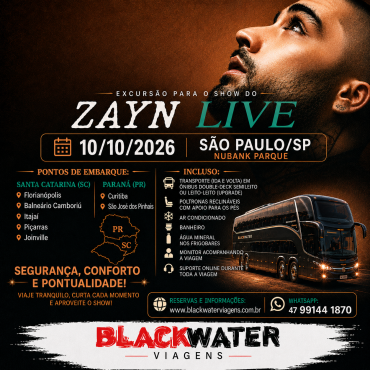 EXCURSÃO ZAYN - 10/10/2026